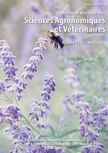 Revue Marocaine des Sciences Agronomiques et Vétérinaires 11(1) – Mars 2023
