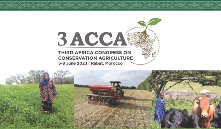 5-8 juin 2023: Troisième Congrès africain sur l’agriculture de conservation (3ACCA) (IAV Hassan II, Rabat)